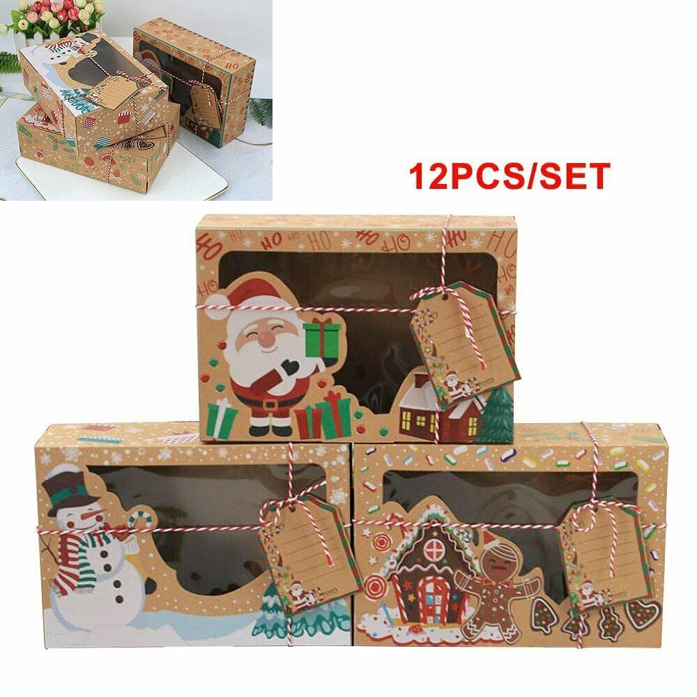 Christmas Gift Kraft Boxes ($2.8X12 units)
