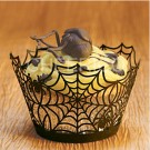 Black Spider Web Cupcake Wrappers - 12units/pack